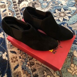 Vaneli black suede booties size 10